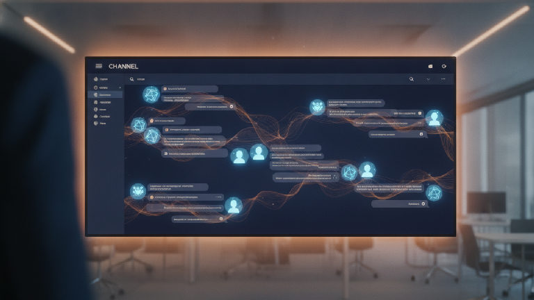 Illustration: Ando wants to take on Slack with a team messaging app that lets humans and agents work together