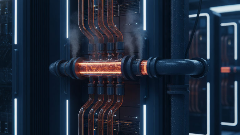 Illustration: Schneider says hotter coolant can make AI datacenters less thirsty